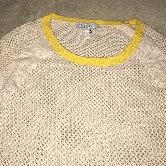 Beautiful Sandro beige yellow SEXY Sweater size 1 - Picture 5 of 6